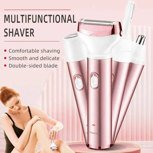4 in 1 Electric Razor for Women Shaver Lady Shaver Body Hair Trimmer