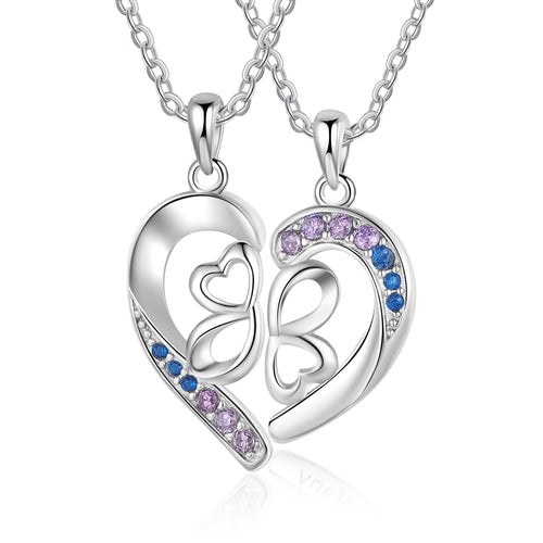 Custom Name Couple Heart Necklace